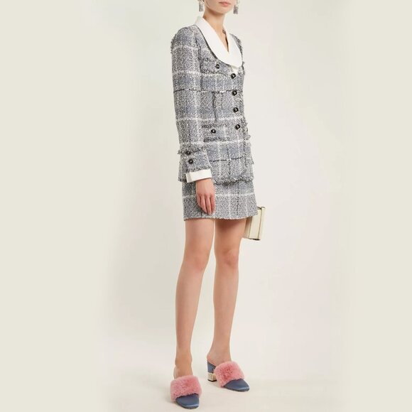 GUCCI SHOES CANDY SATIN AND FAUX FUR MULES CRYSTAL HEEL sz IT 35.5 US 5.5 - Picture 2 of 16